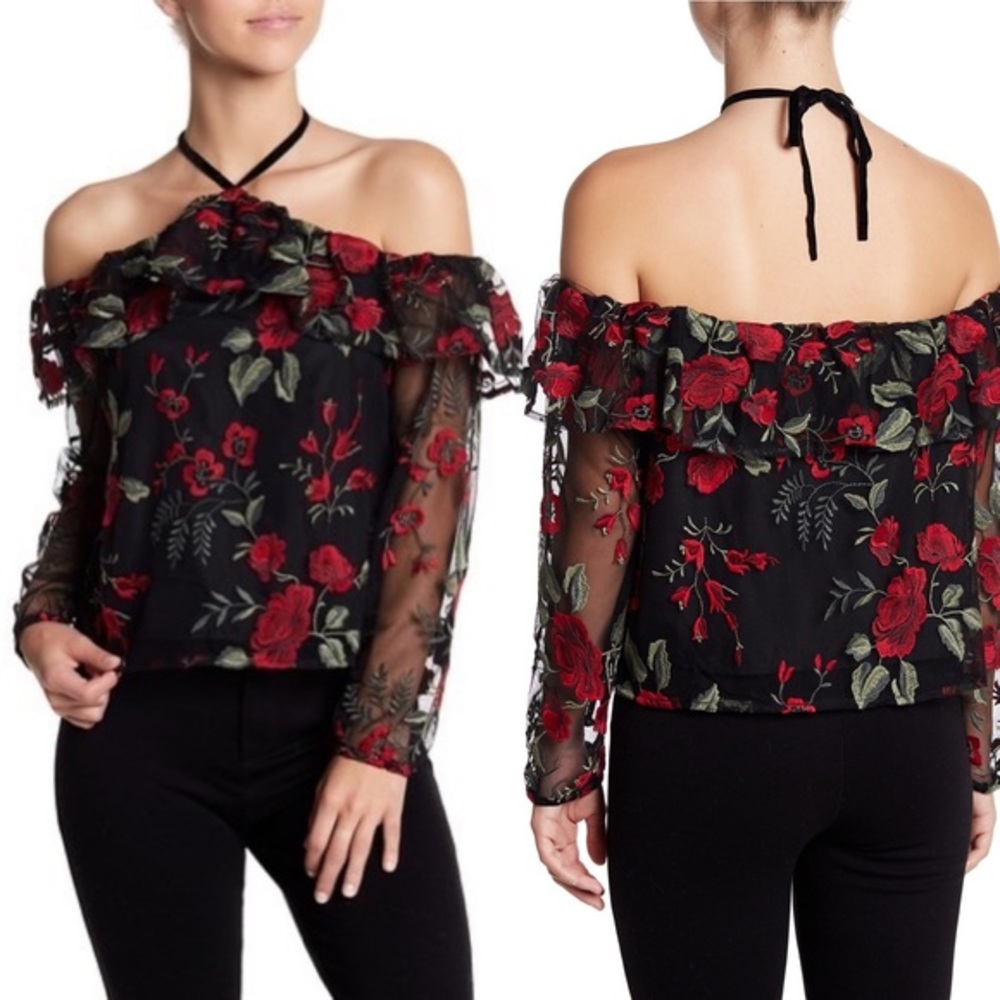 Cupcakes and Cashmere‎ Jazz Blouse in Black Sz M
